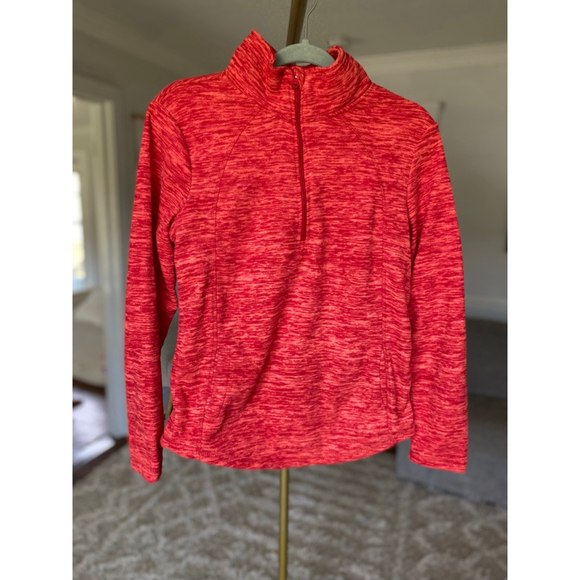 St Johns Bay Pullover Half-Zip Vibrant Red Athletic Athleisure Hiking Sporty S - Picture 2 of 5